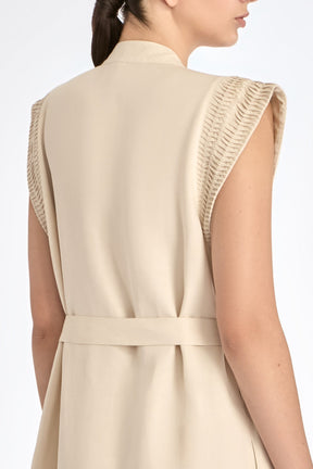 Denver Artisan Embroidered Dress | Ecru