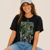 Monstera Skeleton Botanical Graphic Tee