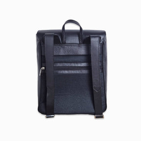 Black Leather Elite Laptop Backpack – Handmade Work Backpack with Pockets, Luxury Leather Bag