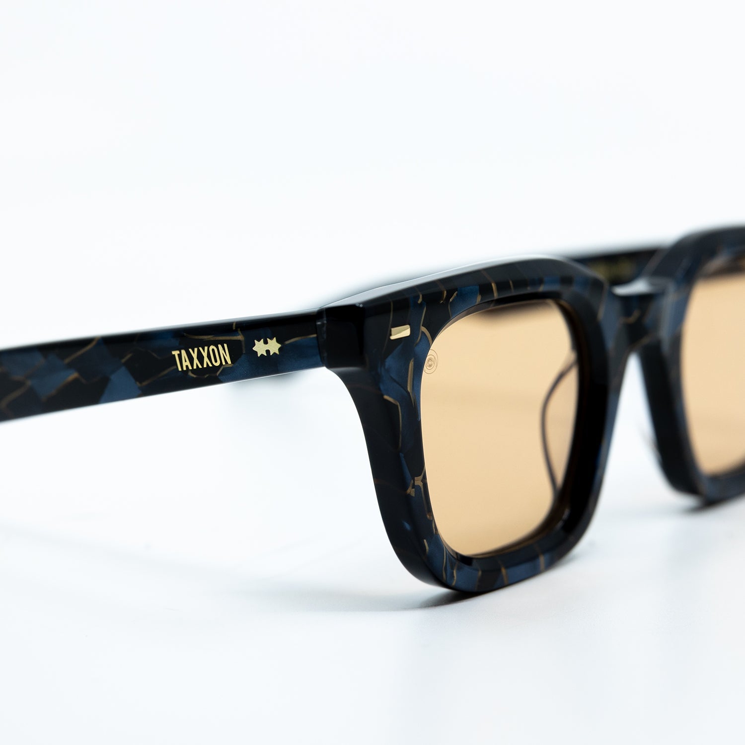 Zid Sunglasses with Azurite Frame & Orange Lens