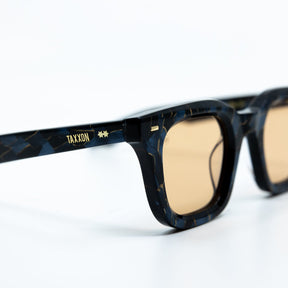 Zid Sunglasses with Azurite Frame & Orange Lens