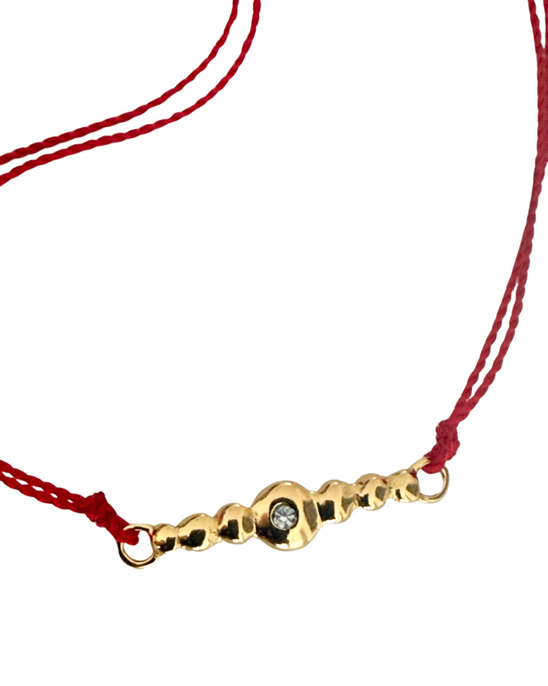 : /AH-MI/ Friendship & Travel Bracelet 24K Red Cord