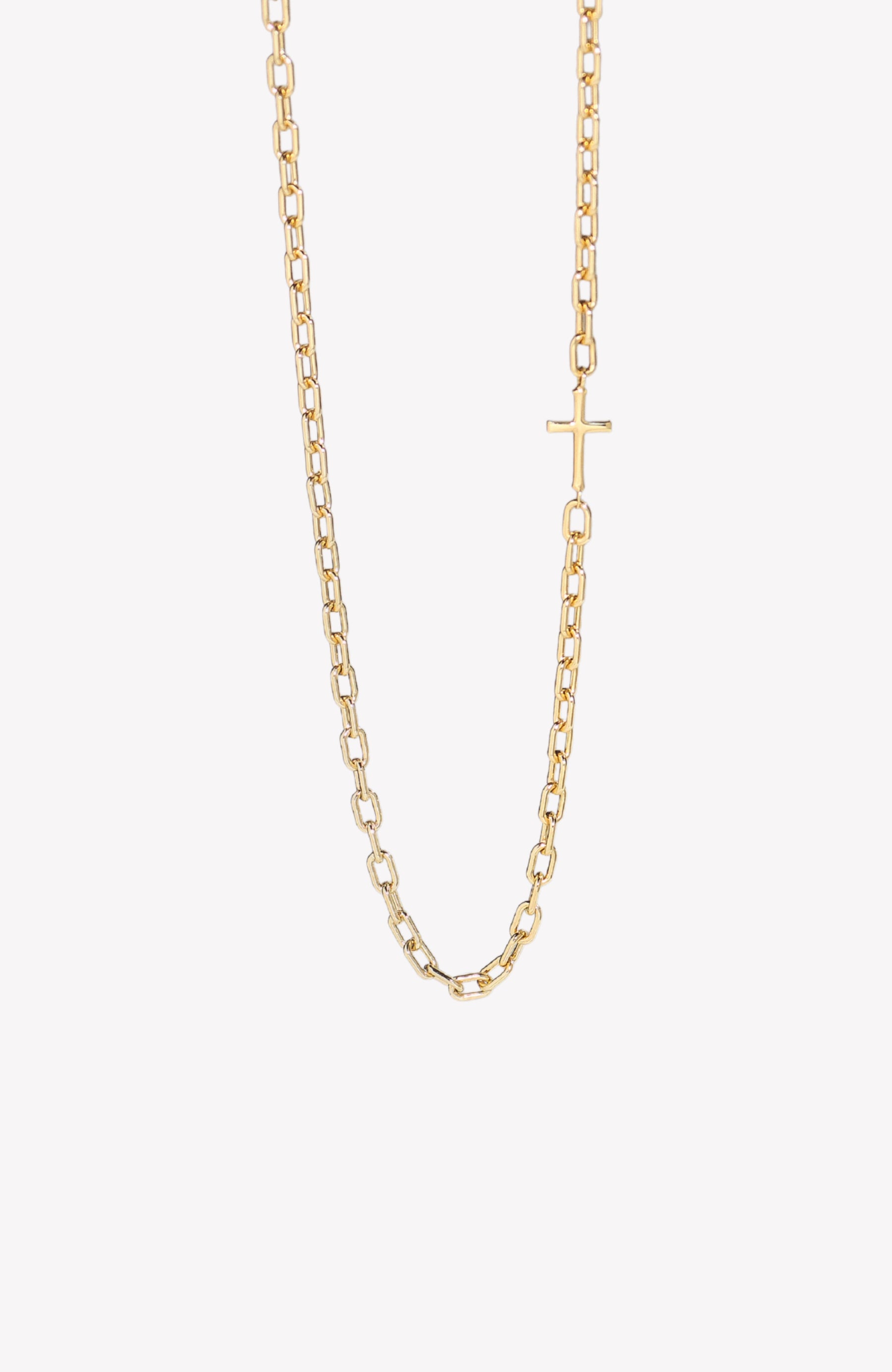 Mini Chain Breaker Cross Necklace
