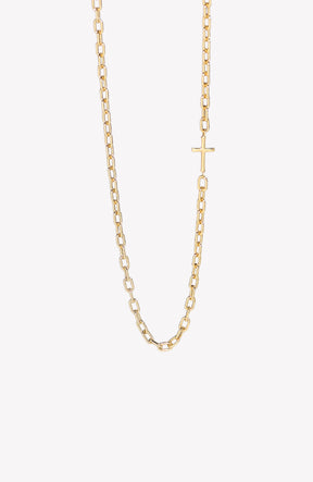 Mini Chain Breaker Cross Necklace