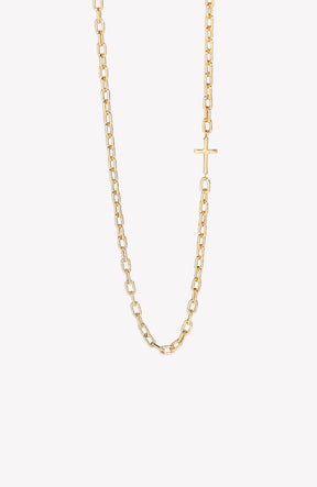 Mini Chain Breaker Cross Necklace