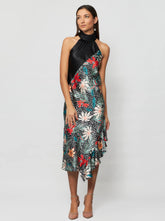 Yera Halter Silk Midi Dress