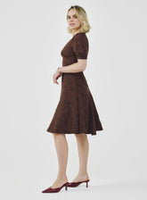 Floral Jacquard Midi Dress