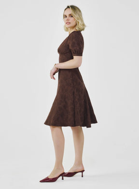 Floral Jacquard Midi Dress