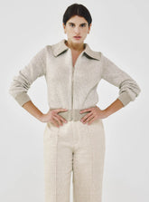 Sequin-Kissed Cotton Cardigan
