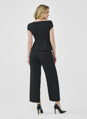 Tailored Pinstripe Bardot Top