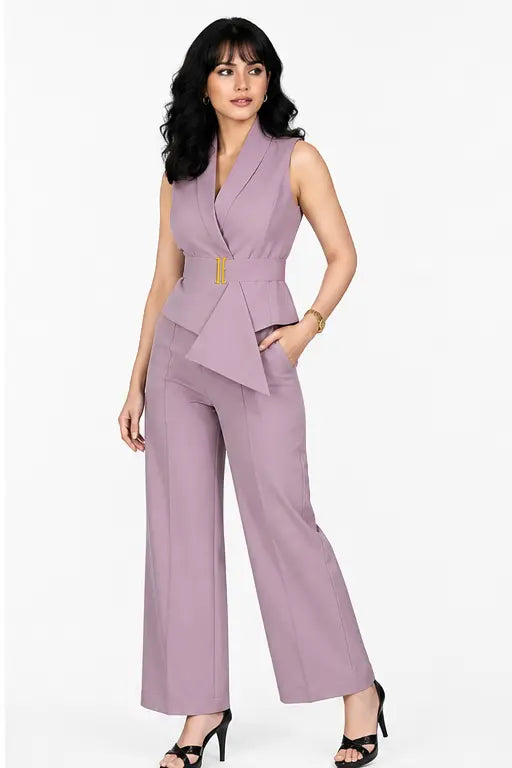Salmon Pink Waist Coat & Trouser