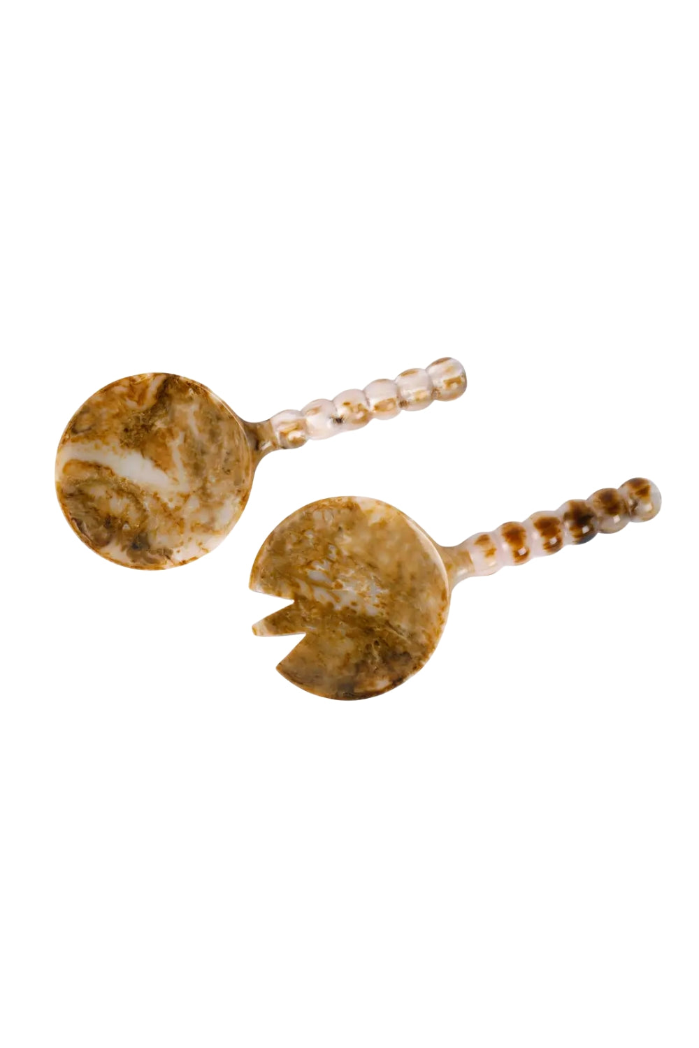 Resin Salad Server-brown (set Of 2), 4.10 X 8.75 Inches