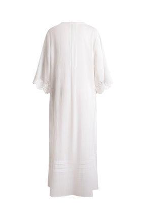 Broderie Maxi Dress White