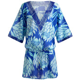 Drop Waist V-neck Short Kaftan