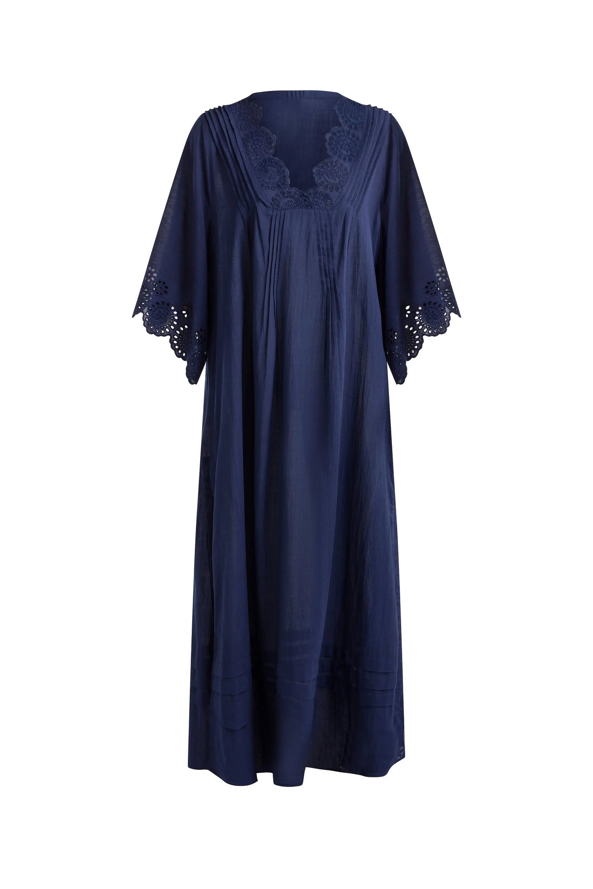 Broderie Maxi Dress Navy