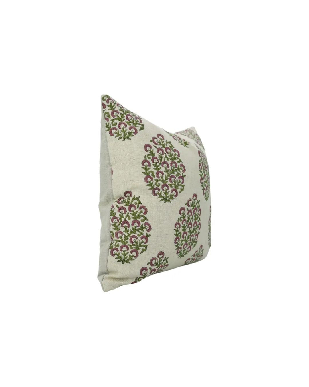 Handcrafted Block Printed Design Handmade Pure Linen Cushion Cover - Gudhal