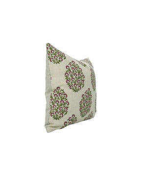 Handcrafted Block Printed Design Handmade Pure Linen Cushion Cover - Gudhal