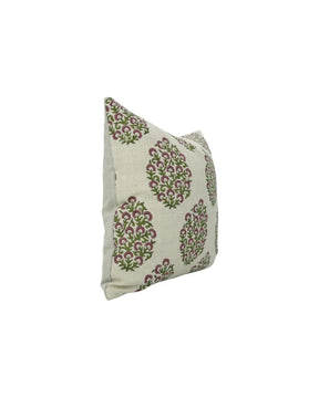 Handcrafted Block Printed Design Handmade Pure Linen Cushion Cover - Gudhal
