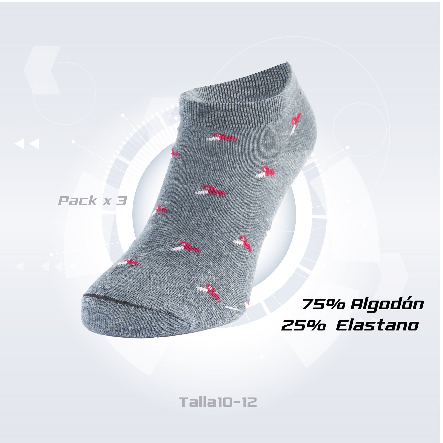 PACK DE 3 MEDIA ZAPATILLA