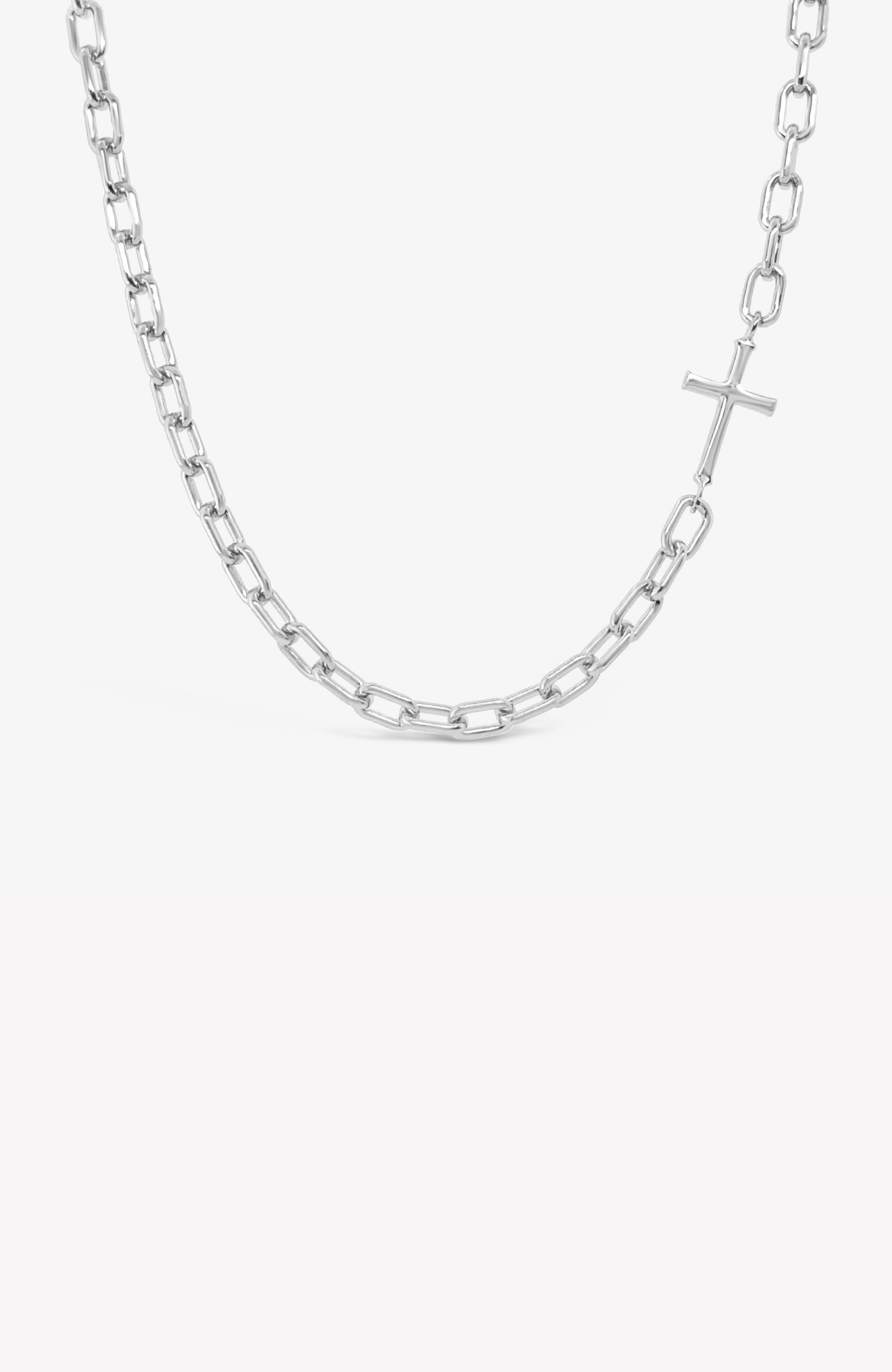 Mini Chain Breaker Cross Necklace