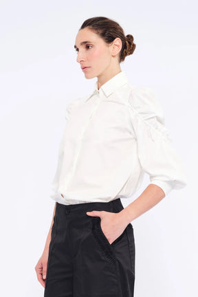 Bimba Puff Sleeve Blouse | White