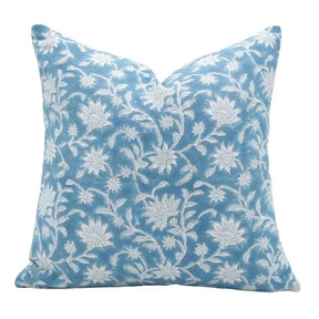 Artisan Handmade Block Thick Cotton White Pillow Cover - Aradhna