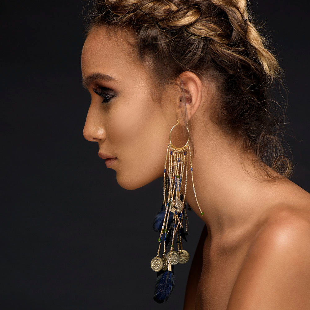 Aisyt - Gemstones Fringe Boho Earrings (Top Seller)