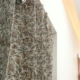 Indian Floral Printed Pure Linen Blackout Grommet - Kudrat