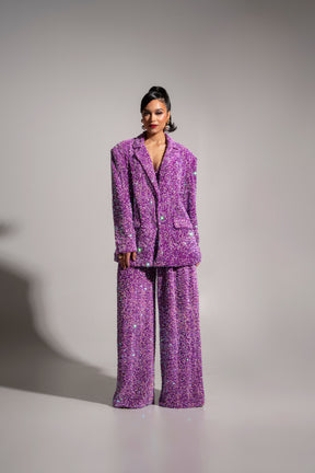 LIZA Sequin Blazer in ALEXANDRITE