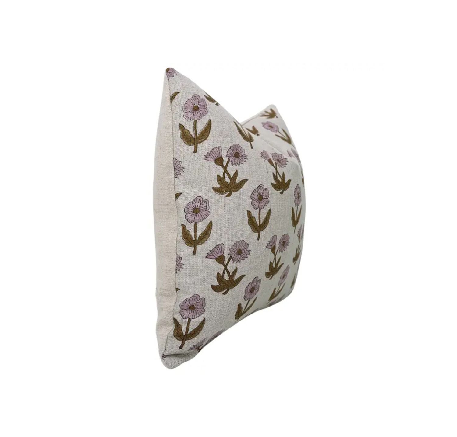 Handcrafted Block Print Boho Thick Linen Pillow Cover- Kirti