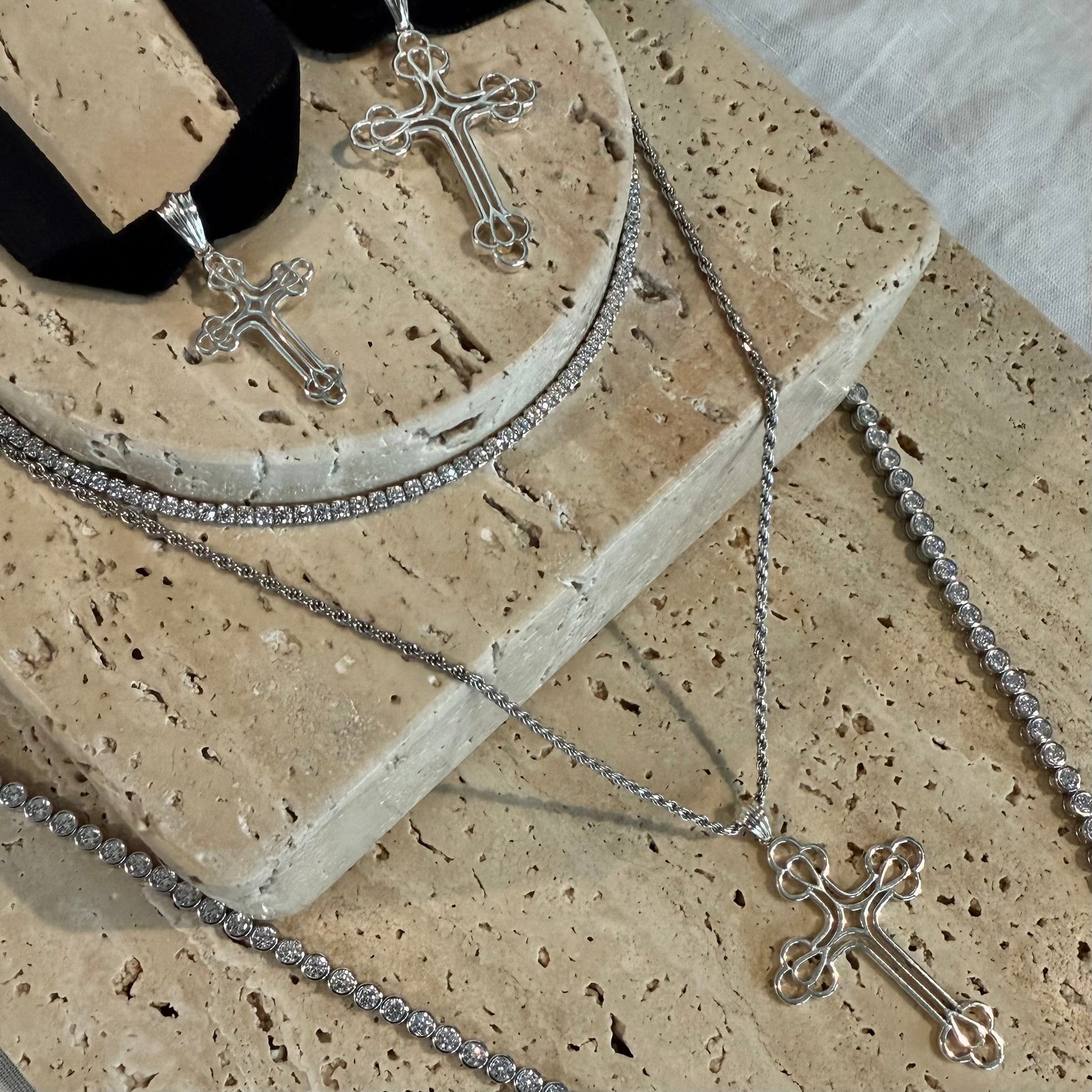 THE “BILLIE” CROSS PENDANT - SILVER