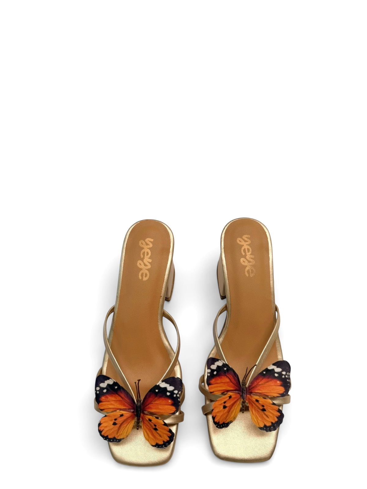 Monarca Butter Yellow Butterfly Heels