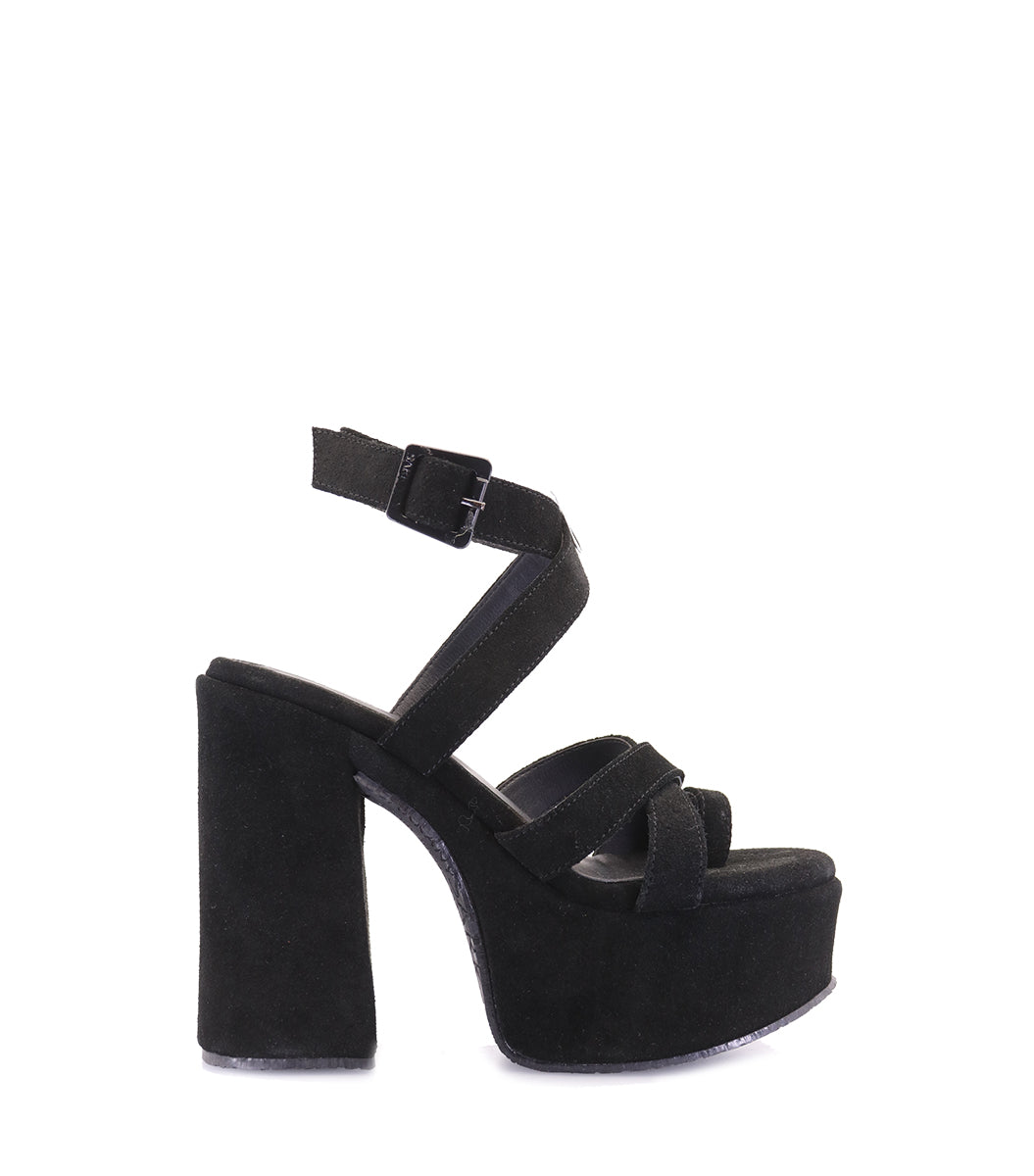 Stylish Black Suede Platforms Ross