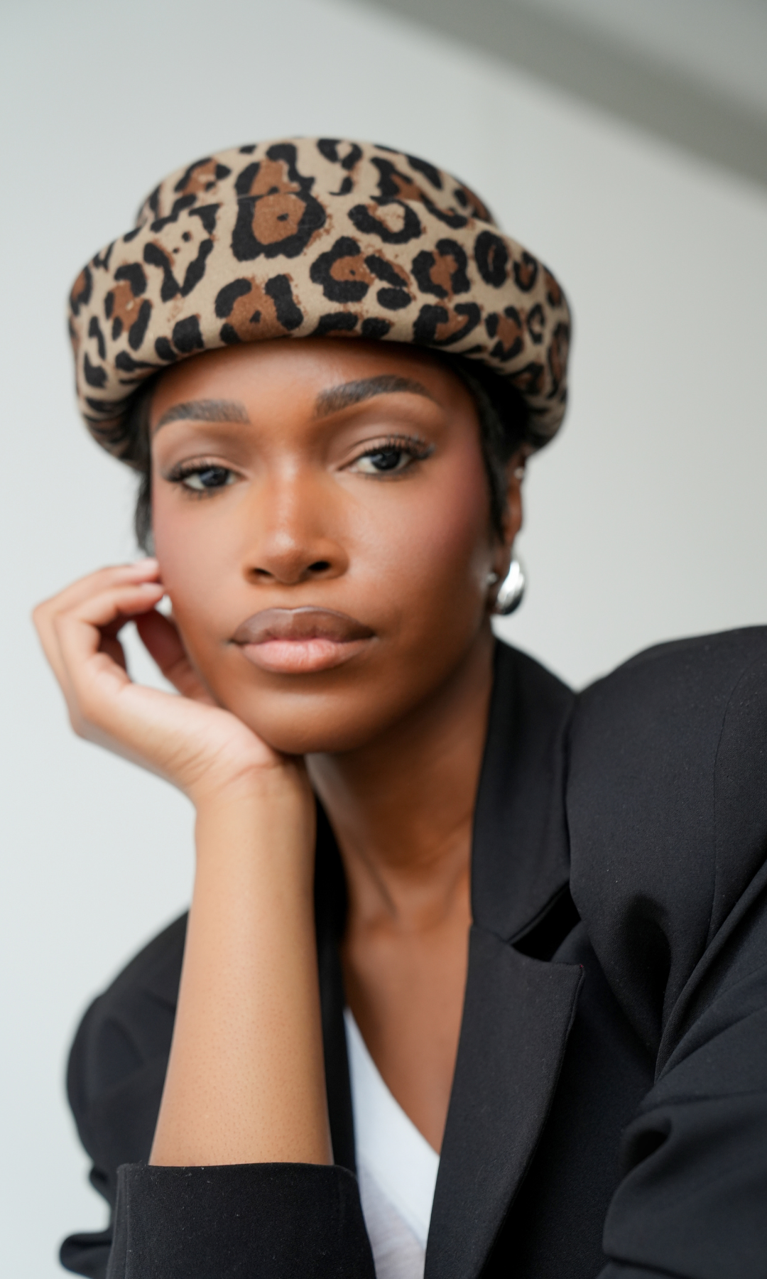 London Pillbox Hat - Leopard