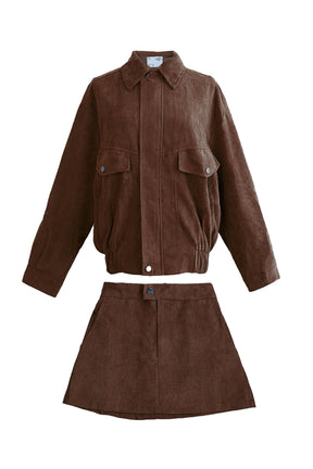 Remi Suede Jacket And Skort Set