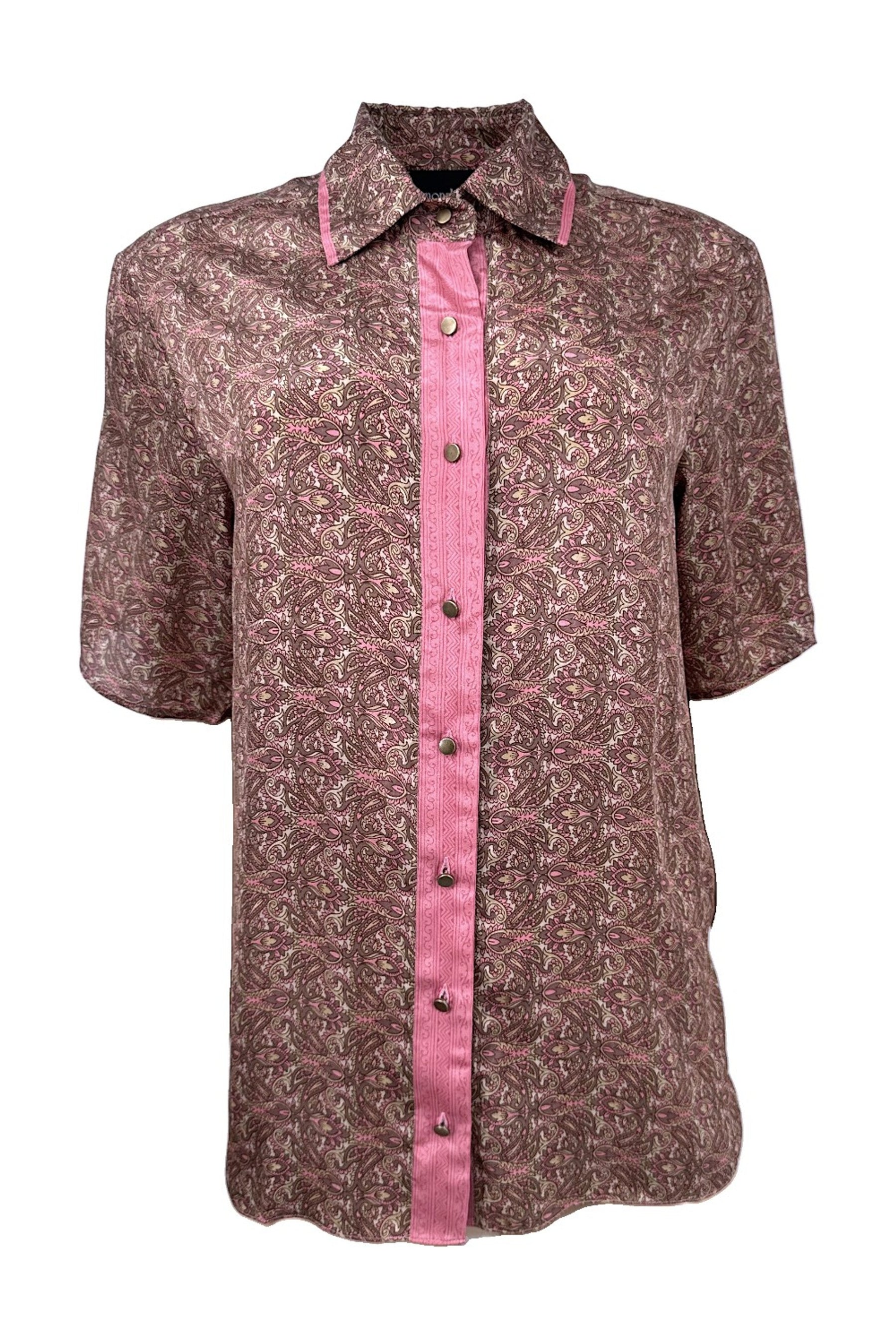 Paisley Motif Short Sleeve Shirt