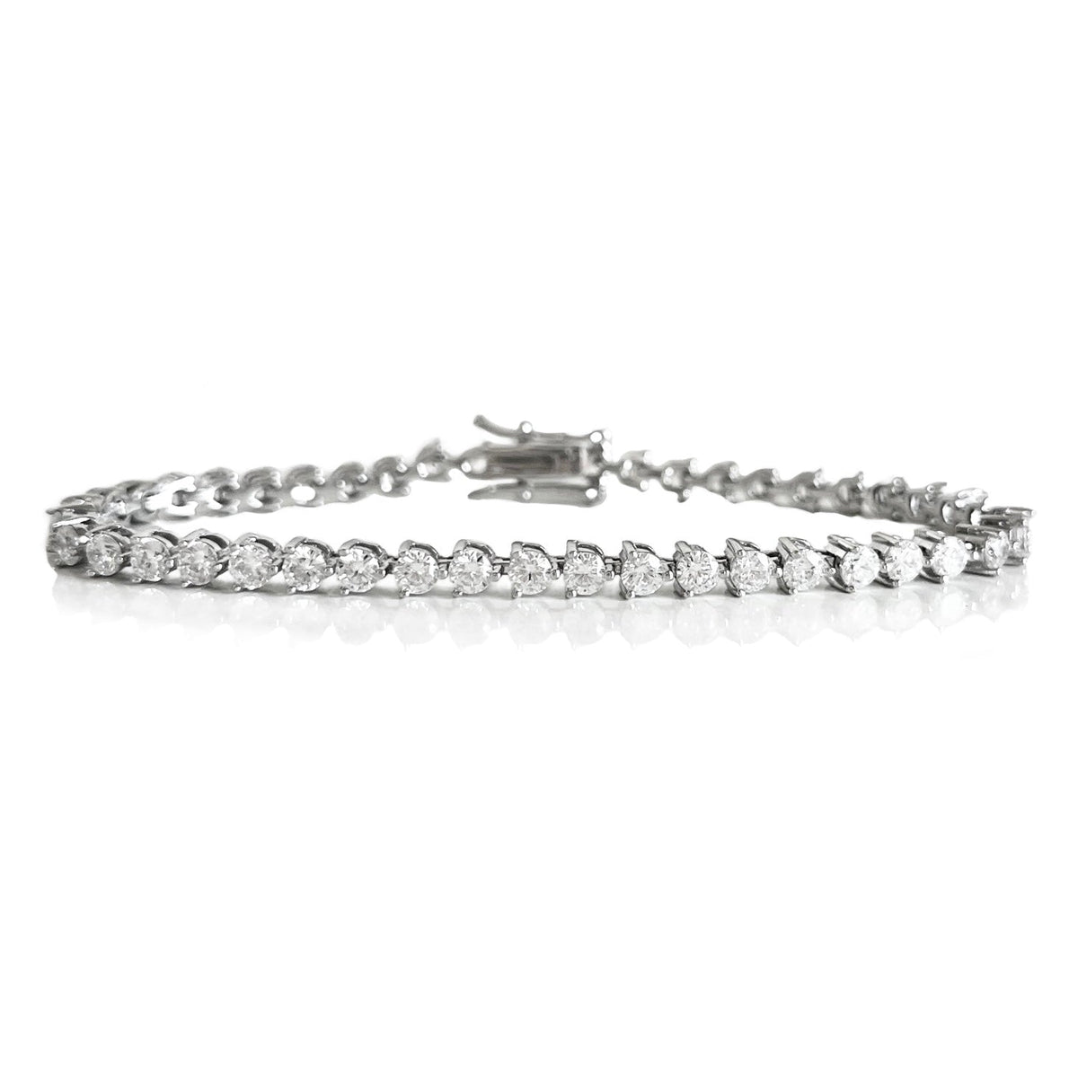 THE “KATE” 3 PRONG 3MM TENNIS BRACELET