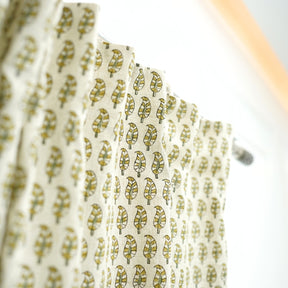 Boho Décor Block Design Viscose Linen Curtain- Lil Paisley