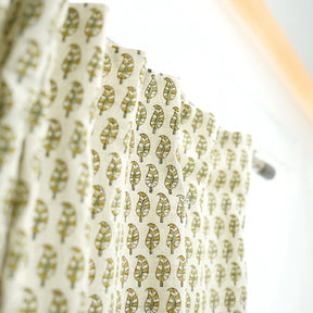 Boho Décor Block Design Viscose Linen Curtain- Lil Paisley