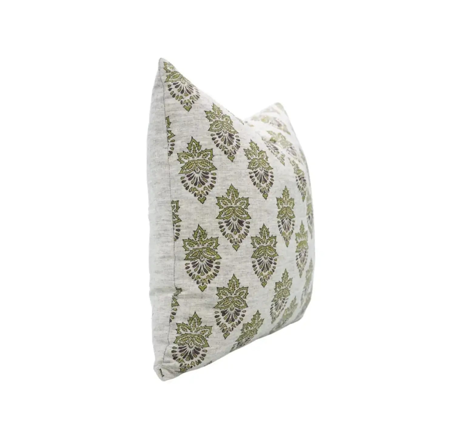Bohemian Block Printed Desgin Viscose Linen Cushion Cover - Samraat