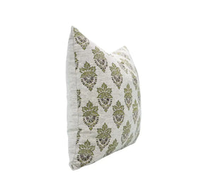Bohemian Block Printed Desgin Viscose Linen Cushion Cover - Samraat
