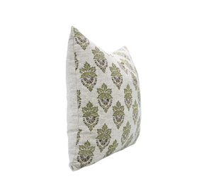 Bohemian Block Printed Desgin Viscose Linen Cushion Cover - Samraat