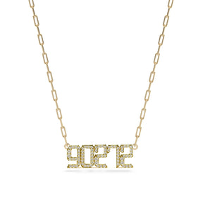 THE SIGNATURE “90272” DIAMOND NAMEPLATE NECKLACE
