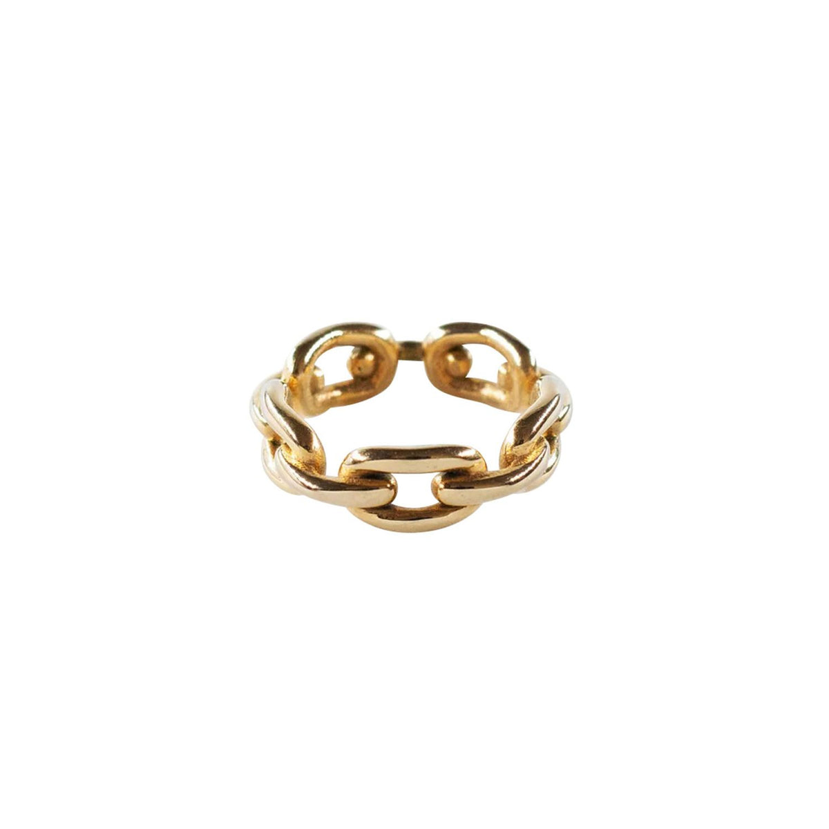 Gold Chain Band Layering Ring
