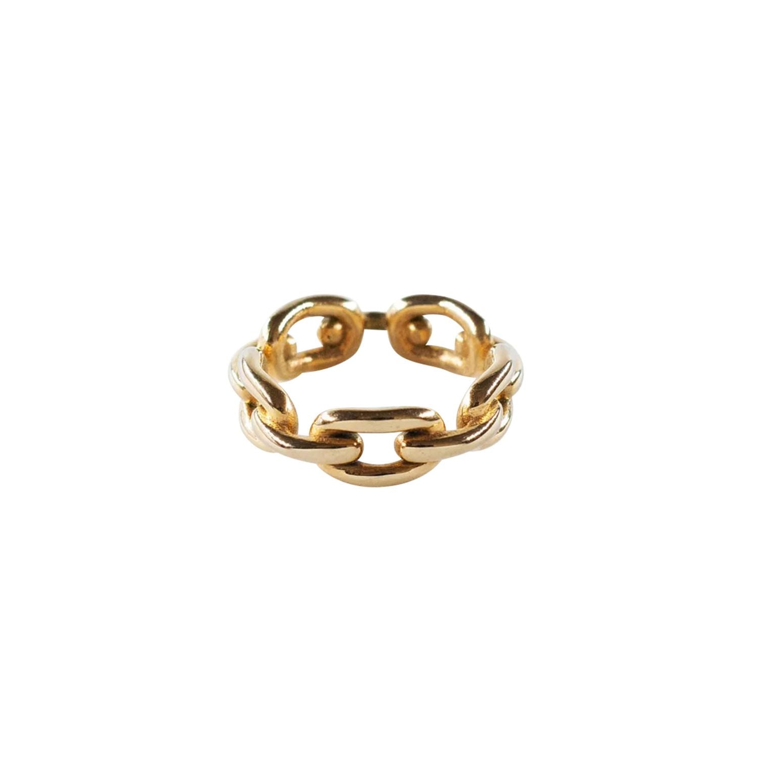 Gold Chain Band Layering Ring