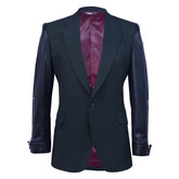 Green blazer combined with synthetic leather