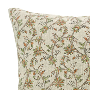 Hand Block Print Thick Linen Pillow Cover - Varanasi Cushion For Living Room