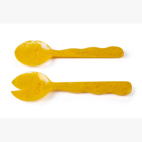 Resin Salad Server- Mustard (Set of 2), 12.40 x 3.93 Inches