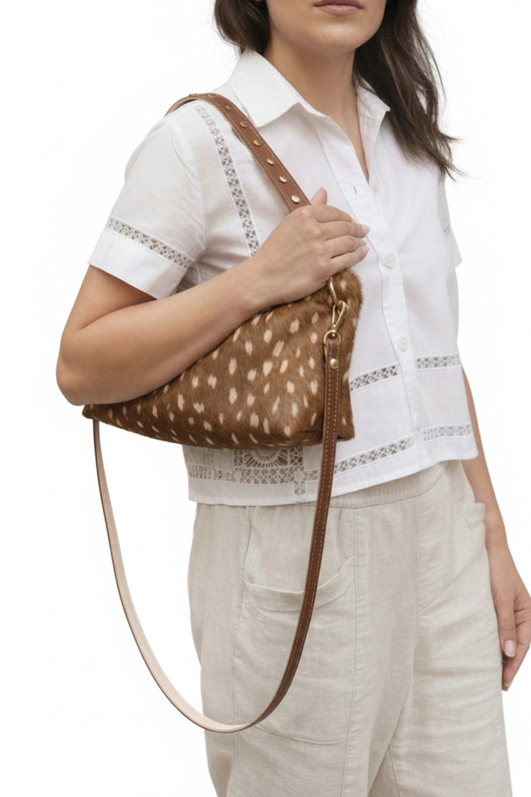 Blair Calf hair Fawn Print bag
