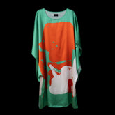 Aqua Orange Organic II Dolman Sleeve Dress